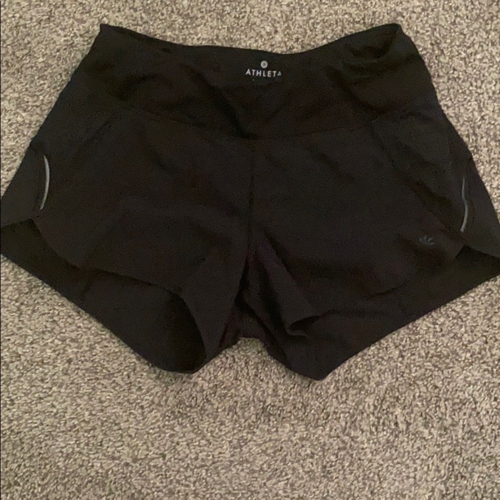 Athleta running shorts, Black, XXS